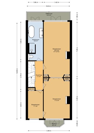 Floorplan - Antonie Duyckstraat, 2582 TJ The Hague